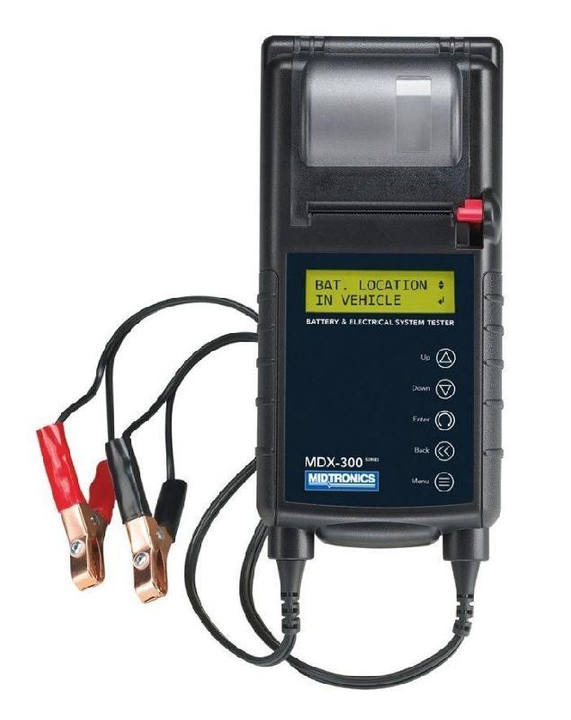 Testeur de batterie LCD 2 lignes avec imprimante - Midtronics - Décharge jusqu'à 1V, 12V plomb-acide/AGM/gel_0