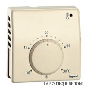 Thermostat d'ambiance mécanique en saillie - bouton de réglage avec index et voyant - 16A 230V_0