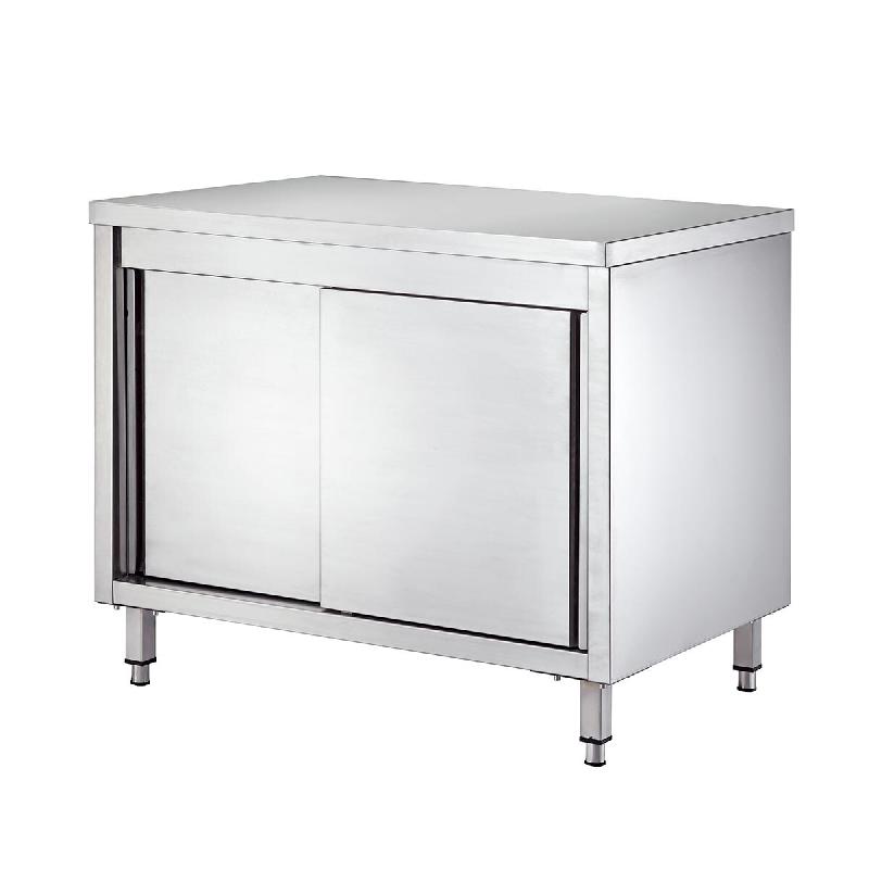 Vaiotec EASYLINE Armoire de travail 700 / 2 portes coulissantes L:1600 - argenté inox 10171_0
