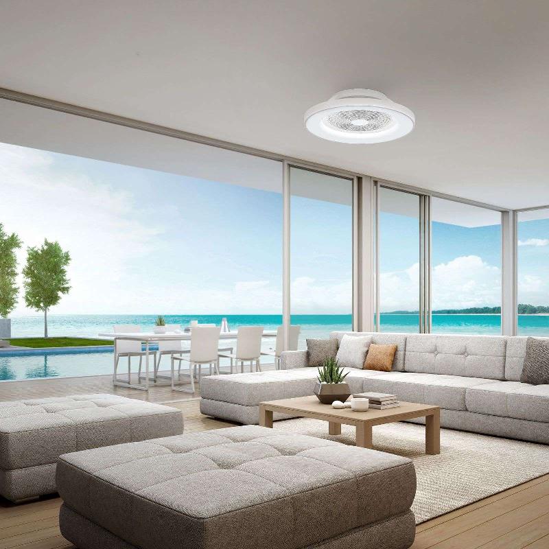 MANTRA ILUMINACIÓN VENTILATEUR PLAFOND TIBET LED APPLI/REMOTE BLANC