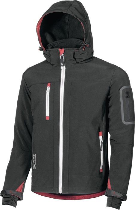Veste en softshell Metropolis taille XL noir/charbon - 96% PES/4% élasthanne - U.POWER - Respirante, coupe-vent et imperméable_0