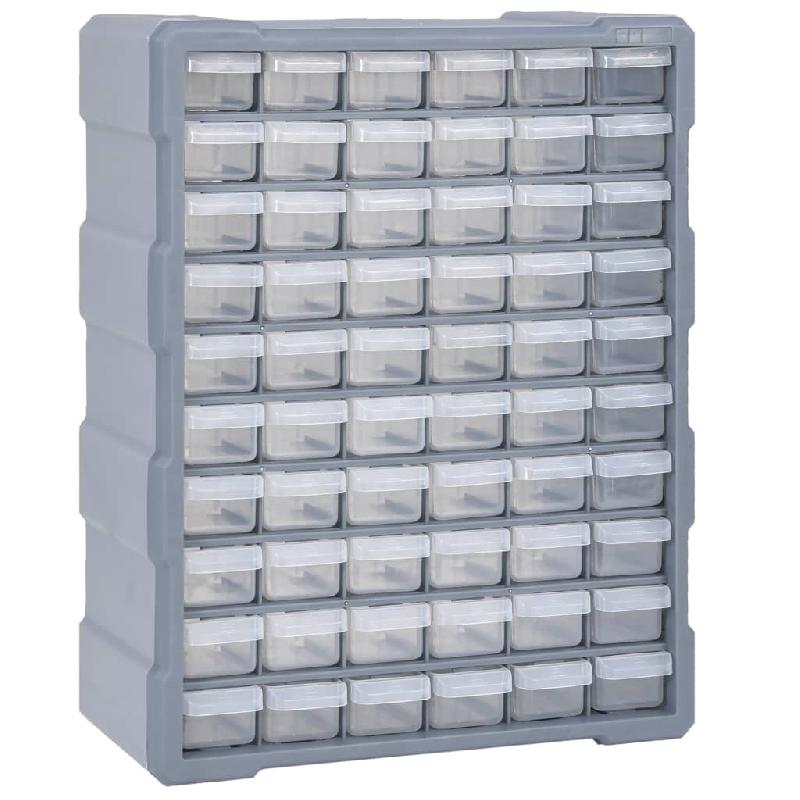 Vidaxl organisateur multi-tiroirs avec 60 tiroirs 38x16x47,5 cm 147588_0