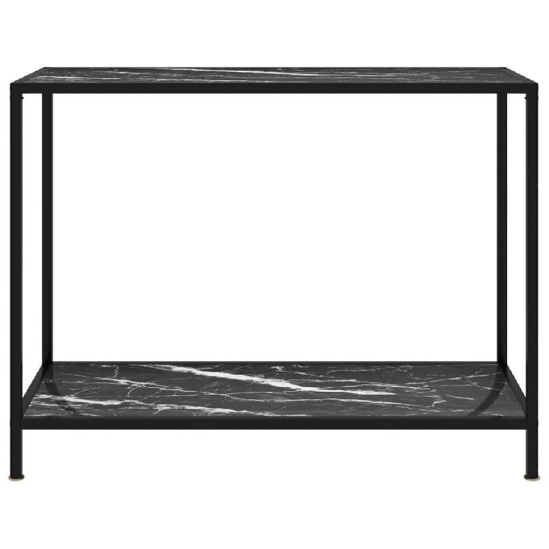 VidaXL Table console Noir 100x35x75 cm Verre trempé Modèle Orion Métal - 322838_0