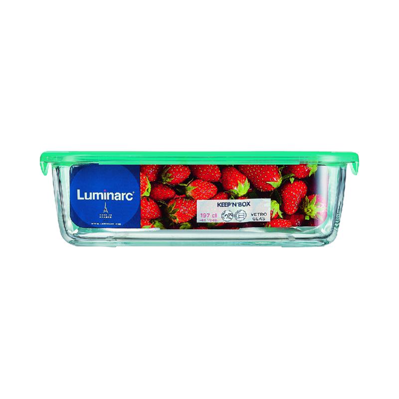 BOÎTE RECTANGULAIRE TRANSPARENT VERRE 17,9 CM KEEP'N BOX LUMINARC