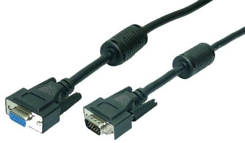 LOGILINK CV0022 - Câble VGA Mâle/Femelle 20m avec double blindage et ferrite core - Noir_0
