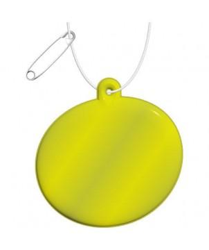 ATTACHE RÉFLÉCHISSANTE OVALE EN TPU H-09 RFX - JAUNE NÉON - ACCESSOIRES DE SÉCURITÉ PUBLICITAIRES