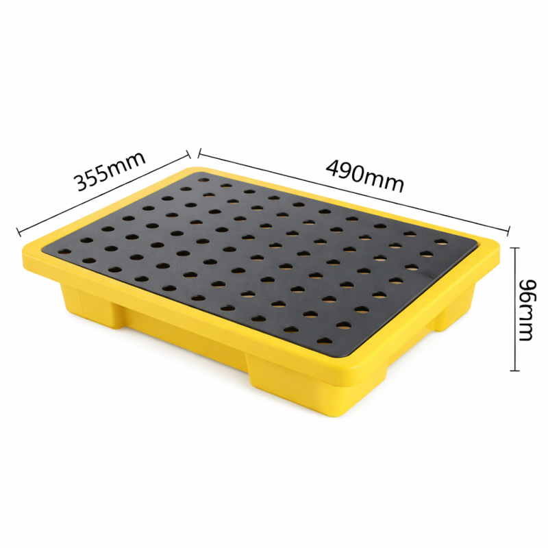 Bac de rétention PE polyéthylène pour bidons avec caillebotis_0