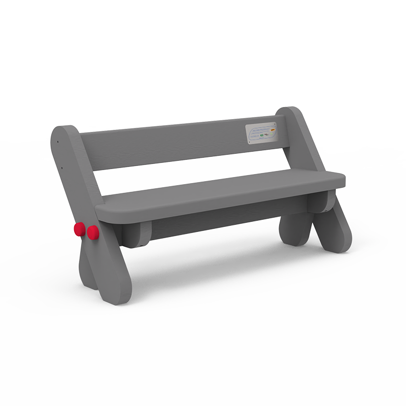 Banc public maternelle UBICUITY© - L.980 mm - UB-BC-01 - Kit de fixation inclus - Finition gris argenté_0
