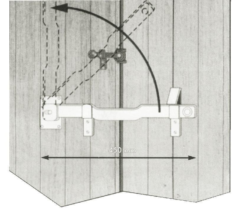 BARRE VOLETS FLÉAUX 450MM BLOCAGE AUTOMATIQUE - HERCULE - 4401