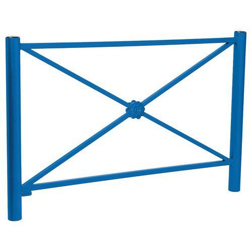 BARRIÈRE PROVINCE ROSACE 1.57 M INOX BROSSÉ - ZINC BLEU 5010 - PROCITY