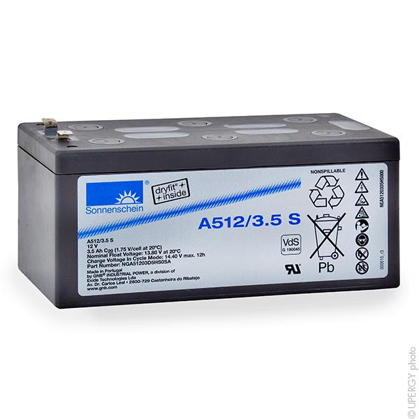 Batterie plomb étanche gel Sonnenschein A512/3.5S 12V 3.5Ah F4.8 - gamme Dryfit A500_0