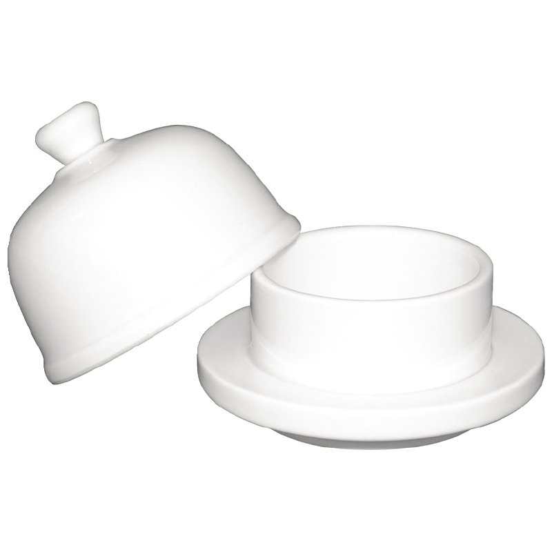 BEURRIER OLYMPIA WHITEWARE AVEC COUVERCLE - 6 PIÈCES