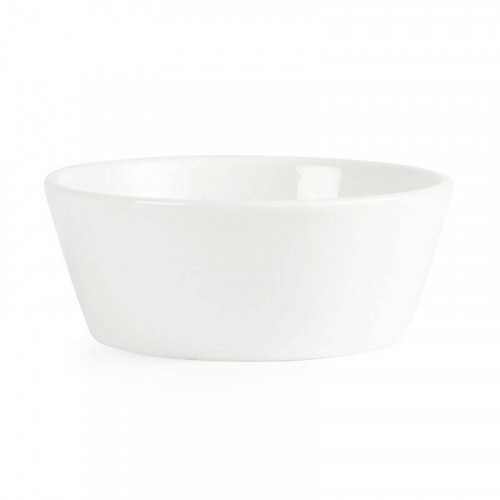 BOLS BORDS INCLINÉS EN PORCELAINE BLANCHE OLYMPIA Ø 120 MM - LOT DE 12