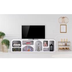 Buffet bas Navalor L160cm design arches style troglodyte Blanc - blanc 3327480074572_0