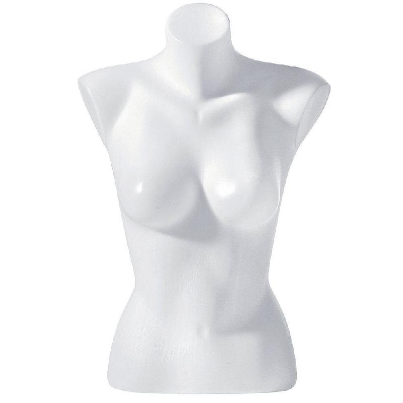 Buste à poser femme blanc H60cm - Polypropylène léger et maniable_0