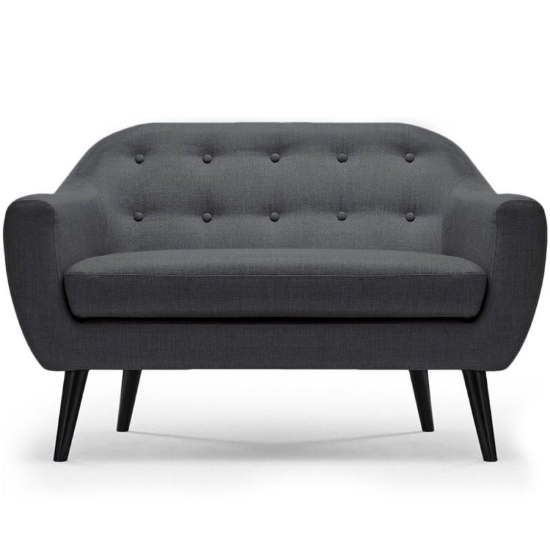 Canapé 2 places scandinave Chestwick 130 cm gris foncé - Paris Prix - design nordique et contemporain_0