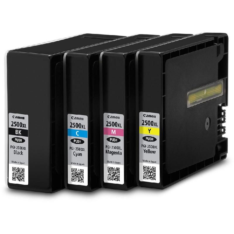 CANON CARTOUCHE D'ENCRE PGI-2500XL C/M/Y/BK (9254B004AA) - PACK DE 4 - GRANDE CAPACITÉ - COULEUR: NOIR, CYAN, JAUNE, MAGENTA