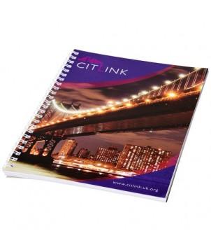 CARNET DESK-MATE A4 À SPIRALES BLANC 80 PAGES - CARNETS PUBLICITAIRES PERSONNALISÉS