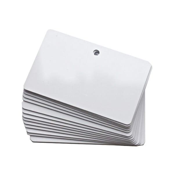 Cartes PVC blanches perforées - Haute qualité - Laminées - Norme ISO - Épaisseur 0,76 mm - Conditionnement 500 ex._0