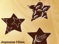 DÉCORATION COMESTIBLE POUR BÀ»CHES ETOILE JOYEUSES FÊTES