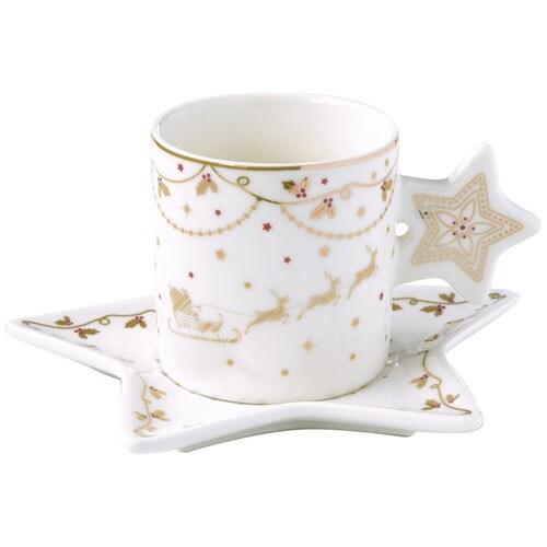 EASY LIFE Coffret Tasse à thé 17,5 cl + sous-tasse - Christmas Lights - 035-1235972_0