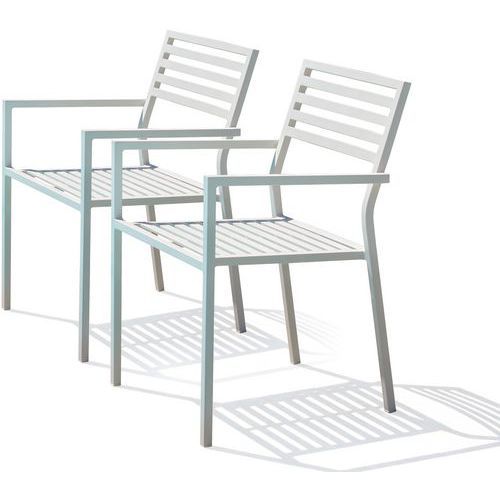 FAUTEUIL JARDIN EMPILABLE GASTON GRIS EN LOT - CITYGARDEN
