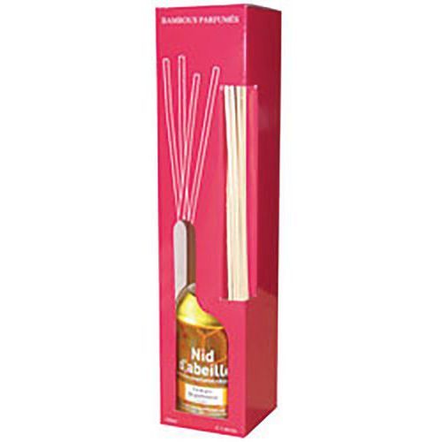 FLACON DE 100ML AVEC TIGES EN BAMBOU SENTEUR NID D'ABEILLES