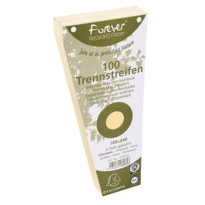 INTERCALAIRES TRAPEZE EXACOMPTA - BLANC - PERFORATION 2 TROUS - PAQUET DE 100