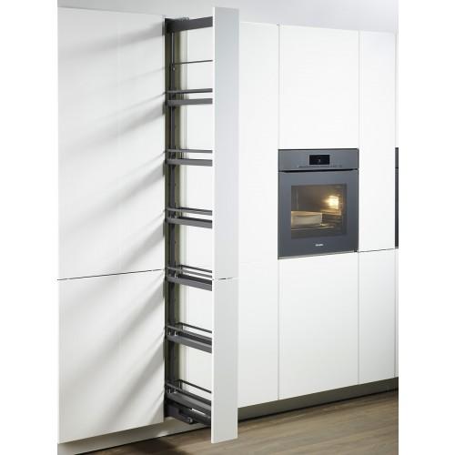 KIT COMPLET COLONNE DE CUISINE DISPENSA 150 ARENA STYLE - AVEC AMORTI - ANTHRACITE - 4 KESSEBÖHMER