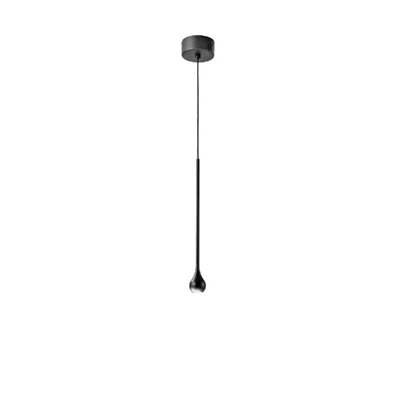 Lampe À Suspension Ursula S/P Noire - Suspension Simple Led 5W 3000K 255Lm Faisceau 24° Ip20 Cadre Aluminium - Gea Luce - noir URSULA S/P - NERO_0