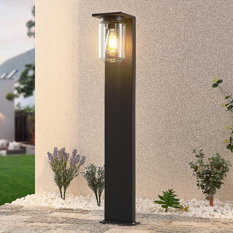 LUCANDE SEMKA BORNE LUMINEUSE, 90 CM, GRIS FONCÉ