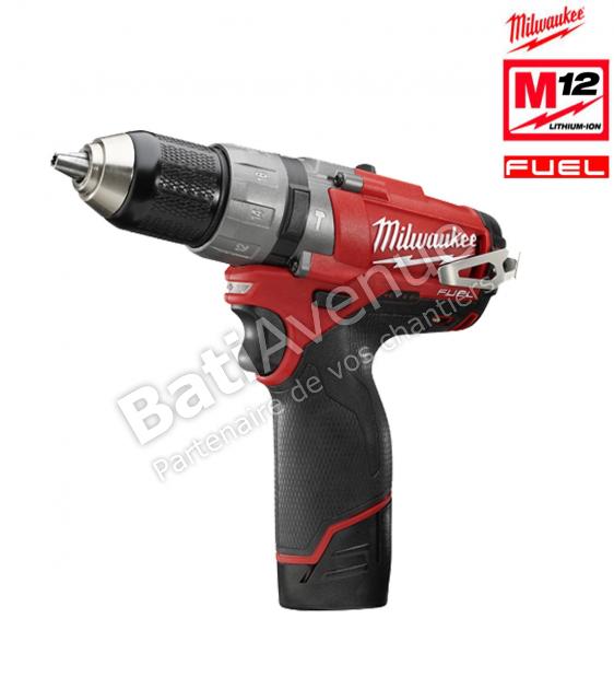 MILWAUKEE - Perceuse percussion compacte FUEL M12 CPD-O 12V Li-Ion 2,0Ah - Sans batterie ni chargeur - 4933440380_0