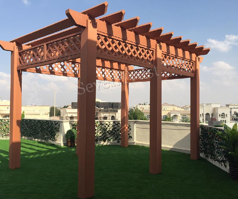 Pergola en WPC - Style classique - 6x3x3m - Longue durée de vie et anti-corrosion_0