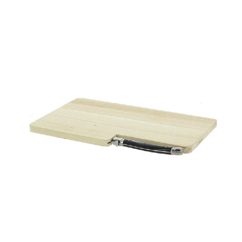 Planche à découper bois avec couteau 