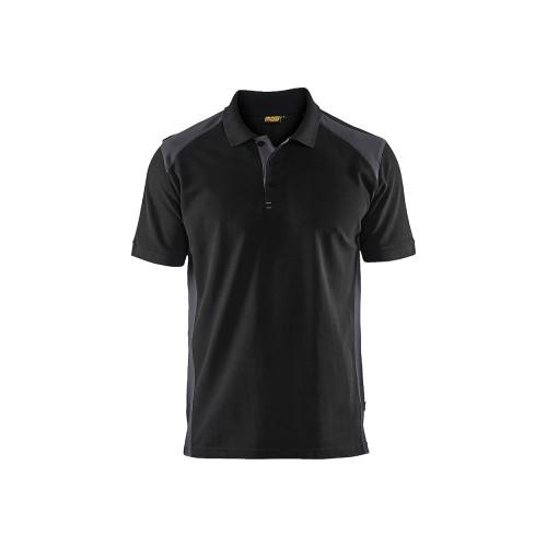 POLO DE TRAVAIL EN COTON PIQUÉ 3324 - NOIR ET GRIS MOYEN - S BLAKLADER