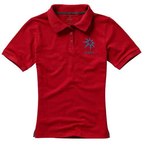 Polo manches courtes pour femme Calgary - col côte en tricot plat - maille piquée 100% coton - 200 g/m²_0