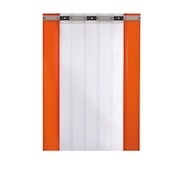 Porte à lanières transparente - lanières amovibles - 1050 x 2000 mm - Kit complet avec bandeau composite alimentaire_0
