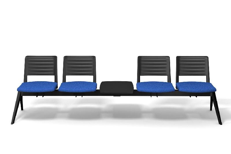 Poutre d'accueil mixte Smash - Sokoa - Gris foncé, 4 places + 1 tablette_0