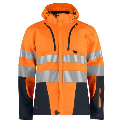 PROJOB 6419 PARKA SOFTSHELL - EN ISO 20471 CLASSE 3/2 ORANGE/NOIR - TAILLE M
