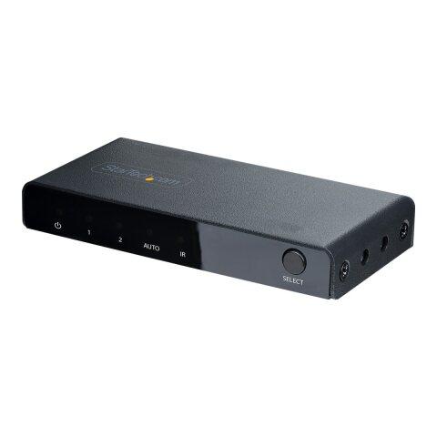 STARTECH.COM SWITCH HDMI 8K À 2 PORTS - SWITCH HDMI 2.1 4K 120HZ HDR10+/8K 60HZ UHD - COMMUTATEUR HDMI 2 ENTRÉES 1 SORTIE - COMMUTATION DE SOURCE AUTOMATIQUE/MANUELLE - ADAPTATEUR SECTEUR ET TÉLÉCOMMANDE INCLUS