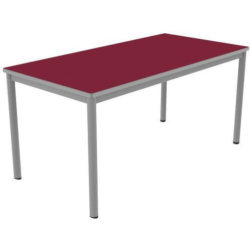 TABLE CARÉLIE MOB 160X80 T6 STRA POLYURÉ. CERISE GRIS/9006 - MOBIDECOR