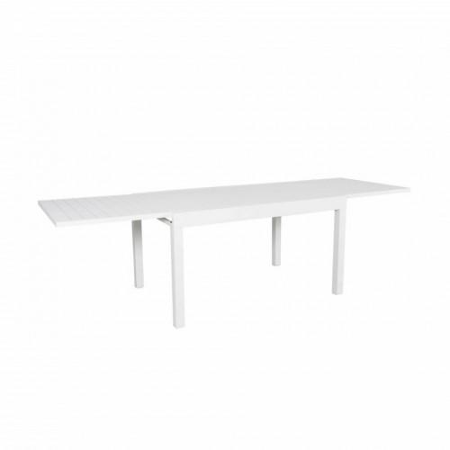TABLE DE JARDIN EXTENSIBLE ALU ANDRA - 135/270CM-10 PLACES-BLANC AVRIL PARIS