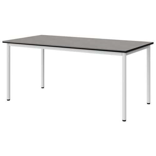 TABLE MALIBU 160X80 T5 4P STRA BÉTON F186/NOIR BLC 9016