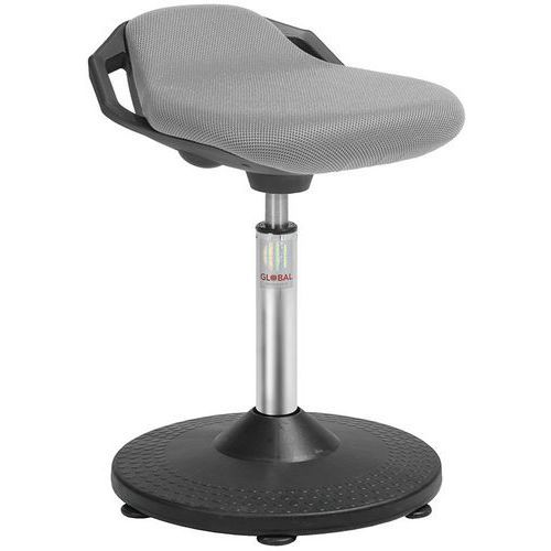TABOURET TRUMPET SPACE - TISSU 3D - MEDIUM - GRIS - GLOBAL PROFESSIONAL SEATING