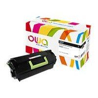 TONER REMANUFACTURÉ OWA - STANDARD - NOIR - POUR LEXMARK 24B6213 - TONER COMPATIBLE