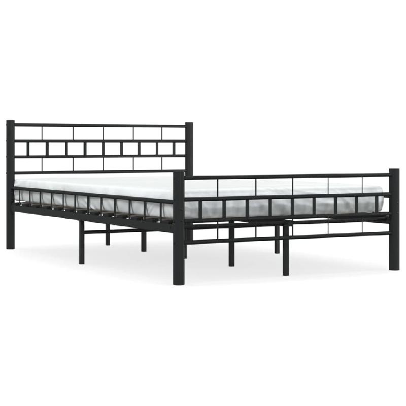 VidaXL Cadre de lit sans matelas noir acier 140x200 cm Modèle Vervelor - 285278_0