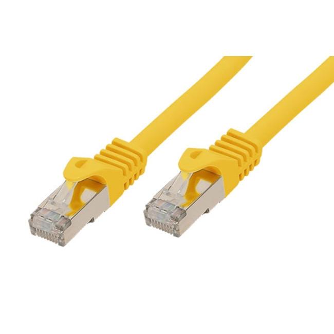 S-CONN CAT. 7 - Câble réseau RJ-45 mâle/mâle 15m - Jaune - S/FTP (S-STP) - 600 MHz_0