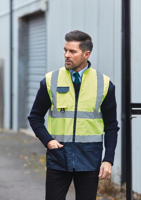 Bodywarmer rembourré haute visibilité - Imperméable et confortable - Réf: YHV005_0