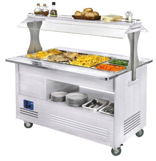 Buffet chauffant - Bain-marie - 4x GN1/1-150 - Température +20° à +90° - 3,5 kW - 230V_0