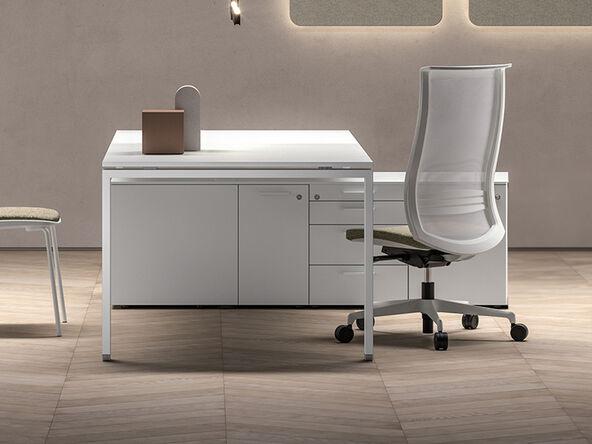 Bureau de direction Prepsto sur large crédence de rangement_0